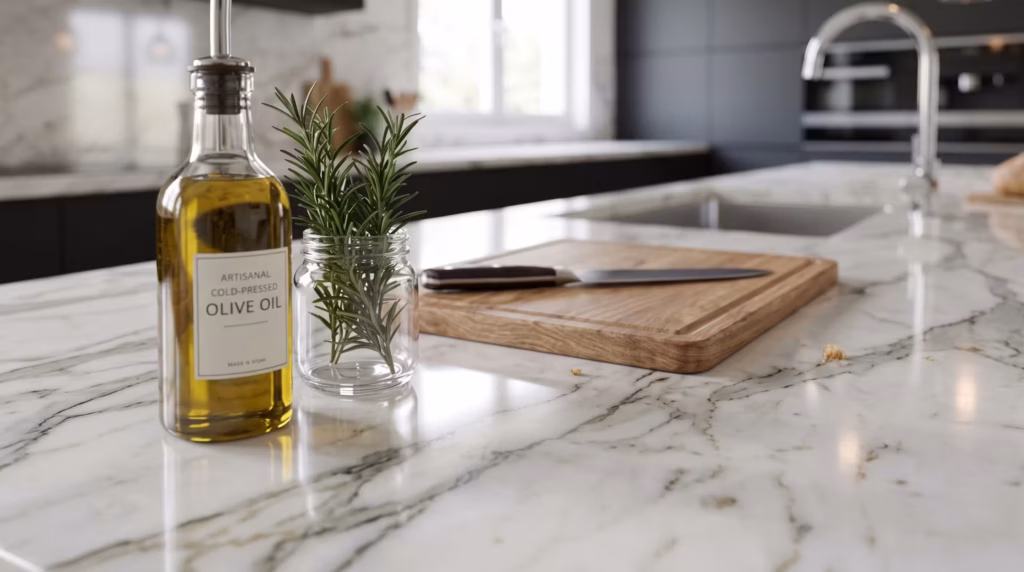 fix etched marble benchtops Melbourne