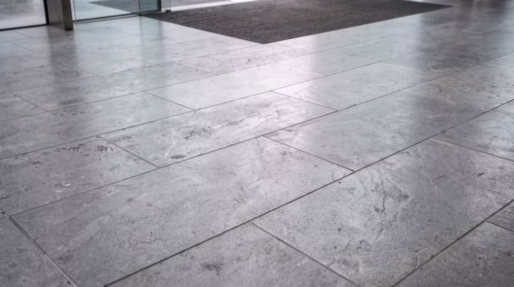 commercial stone floor restoration Melbourne, commercial marble polishing Melbourne, foyer terrazzo restoration Victoria, office stone maintenance Melbourne, commercial stone sealing