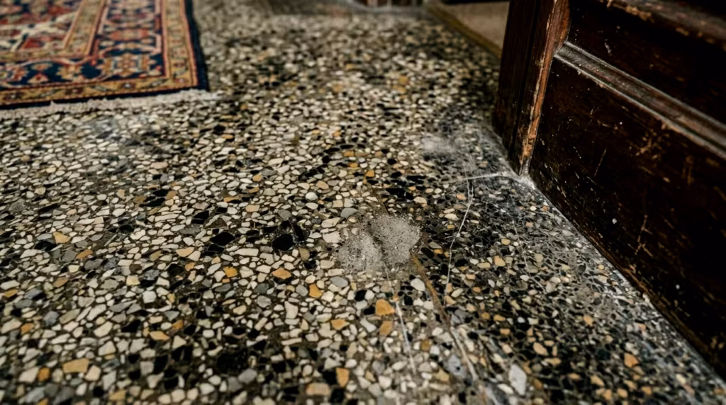 heritage terrazzo floor repair Hawthorn, terrazzo restoration South Yarra, restore terrazzo floors Melbourne, heritage stone repair Victoria, terrazzo polishing Hawthorn, historic floor restoration Melbourne