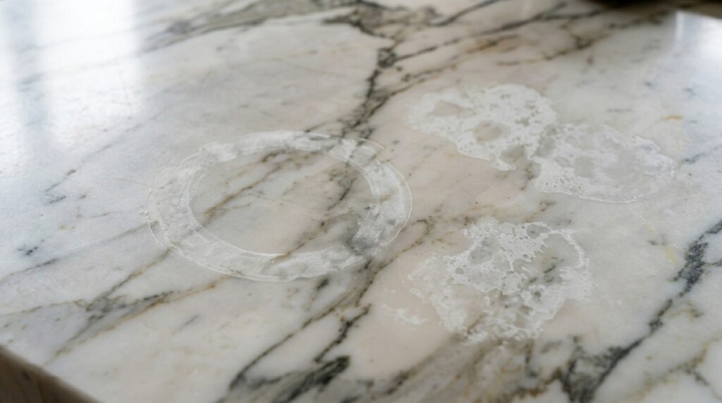 marble benchtop restoration melbourne, remove etch marks marble counter, marble repair south yarra, carrara marble stain removal toorak, marble honing and polishing malvern